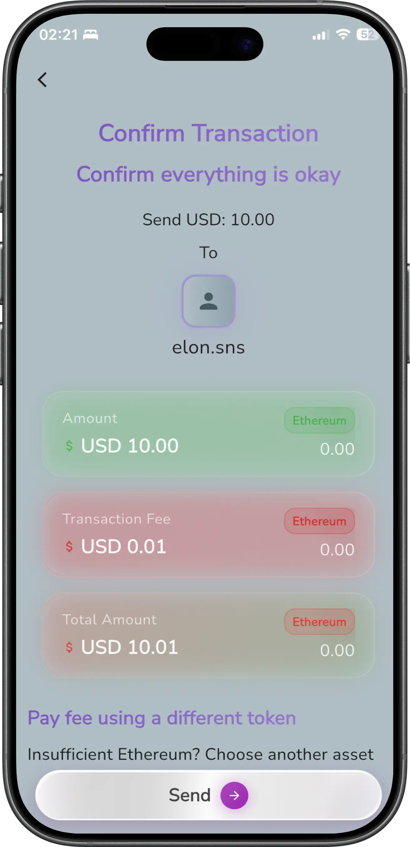 Shakesco transaction confirmation